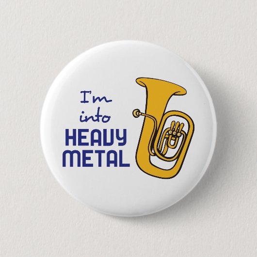 IN ZWARE METAAL RONDE BUTTON 5,7 CM (Voorkant)