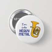 IN ZWARE METAAL RONDE BUTTON 5,7 CM (Voorkant /achterkant)