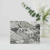 in zwart-wit - Abstract Manatee Briefkaart (Staand voorkant)