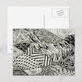 in zwart-wit - Abstract Manatee Briefkaart (Voorkant / Achterkant)