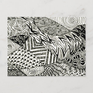 in zwart-wit - Abstract Manatee Briefkaart