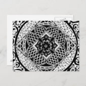 in zwart-wit briefkaart (Voorkant / Achterkant)