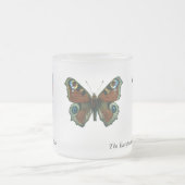 Inachis io - The European Peacock Butterfly Matglas Koffiemok (Center)