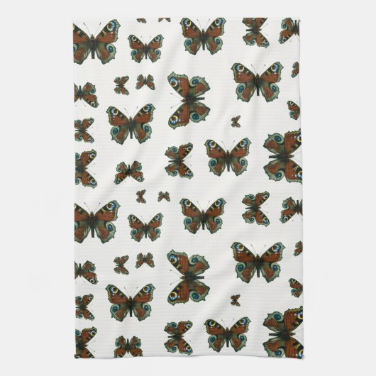 Inachis io - The European Peacock Butterfly Theedoek (Verticaal)