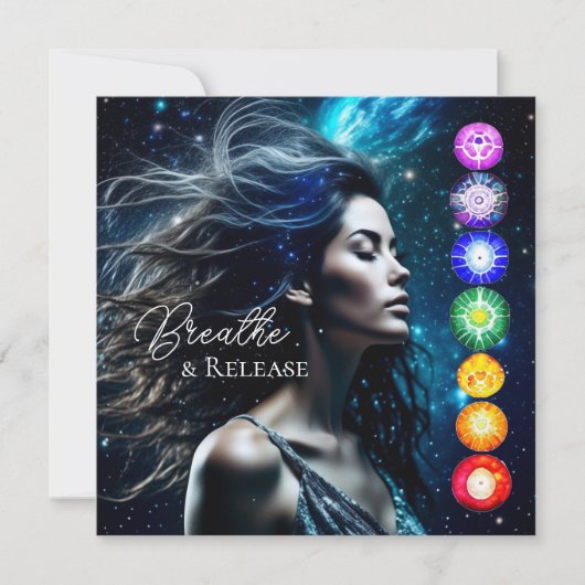 Inademen en loslaten | Mooie etherische vrouw (Voorkant)