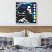 Inademen en loslaten | Mooie etherische vrouw Canvas Afdruk (Insitu (Slaapkamer))