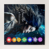 Inademen en loslaten | Mooie etherische vrouw Legpuzzel (Horizontaal)