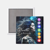 Inademen en loslaten | Mooie etherische vrouw Magneet (Voorkant / Achterkant)