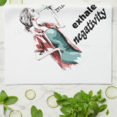 Inademen, negativiteit uitademen theedoek (Gevouwen)