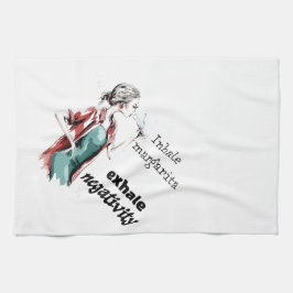 Inademen, negativiteit uitademen theedoek