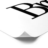 Inademen, Uitademen, Ademen Retro Zwart Wit Poster (Hoek)