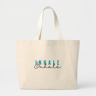 Inademen/uitademen Grote Tote Bag
