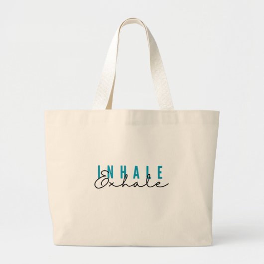 Inademen/uitademen Grote Tote Bag (Voorkant)