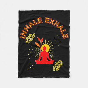Inademen Uitademen Meditatie Energie Mandala Kunst Fleece Deken