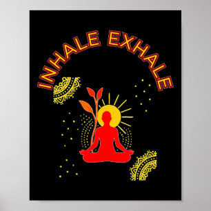 Inademen Uitademen Meditatie Energie Mandala Kunst Poster