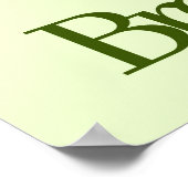 Inademen, Uitademen, Retro Groene Typografie Poster (Hoek)