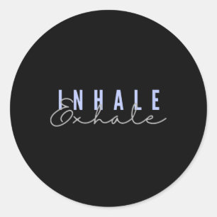 Inademen Uitademen Zen Yoga Mindful Meditatie Rela Ronde Sticker