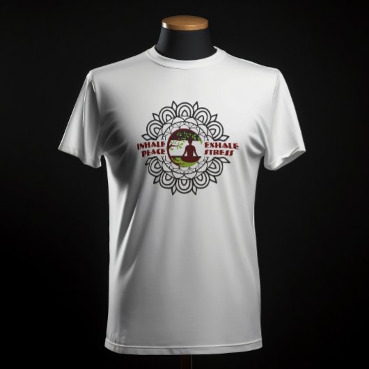 Inademen Vrede Uitademen Stress Yoga Meditatie Cha T-shirt