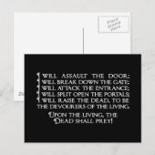 Inanna/Ishtar die het Onderwereldcitaat ingaat Briefkaart (Voorkant / Achterkant)