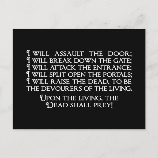 Inanna/Ishtar die het Onderwereldcitaat ingaat Briefkaart (Voorkant)