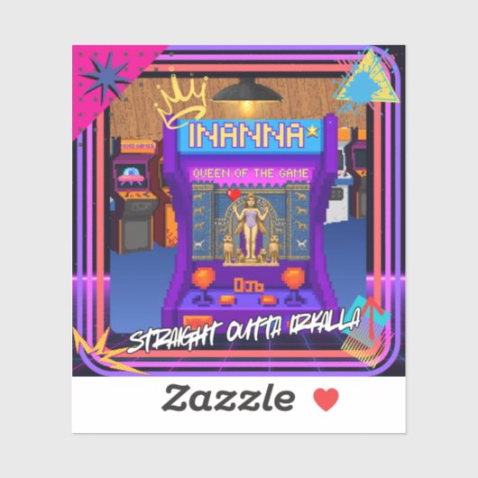 INANNA: Koningin van de Game 80's  Sticker (Vel)