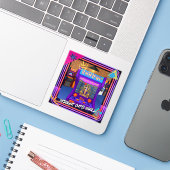 INANNA: Koningin van de Game 80's  Sticker (Laptop met iPhone)