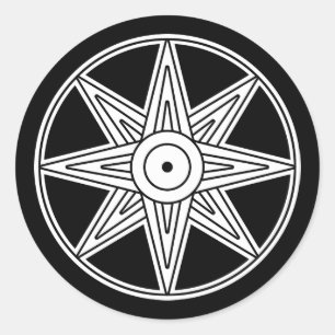 Inanna Star Symbool Ronde Sticker