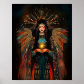 Inanna Sumerian Goddess Art Nouveau Fantasy Poster (Voorkant)