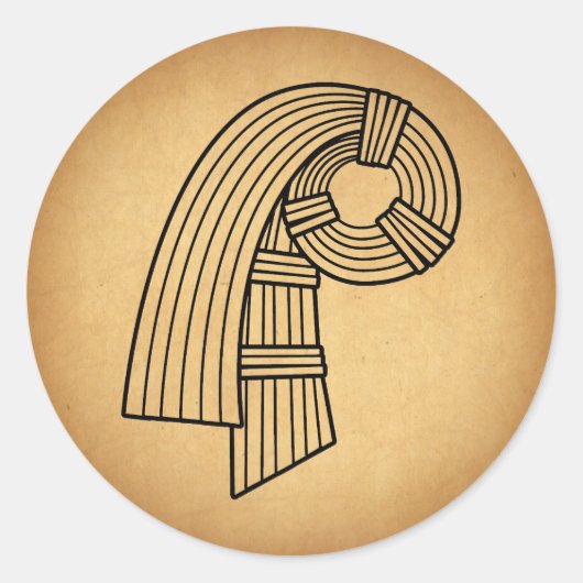 Inanna's Knot Ronde Sticker (Voorkant)