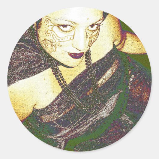 Inanna's ondergang ronde sticker (Voorkant)