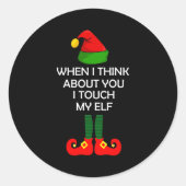Inappropriate Christmas Shirt Funny Xmas  Ronde Sticker (Voorkant)