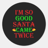 Inappropriate Christmas Shirts Uni Adult Black Sma Ronde Sticker (Voorkant)
