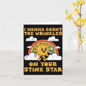 Inappropriate I W Count Wrinkles Funny Humor Men W Kaart (Gele Bloem)