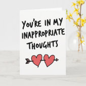 Inappropriate Thoughts Romantic Card Kaart (Gele Bloem)