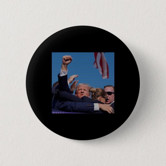 Ination Poging - Trumps Rally in Pennsylvania Ronde Button 5,7 Cm (Voorkant)