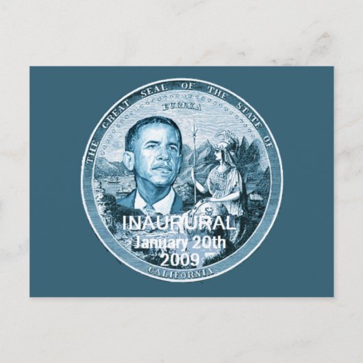 Inaugural CALIFORNIA Briefkaart (Voorkant)