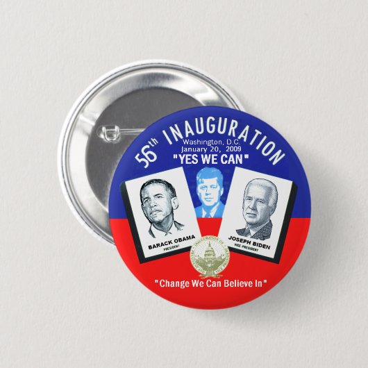 Inaugural JFK Button (Voorkant /achterkant)