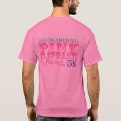 Inaugurale roze olifanten op parade 5K T-shirt (Achterkant)