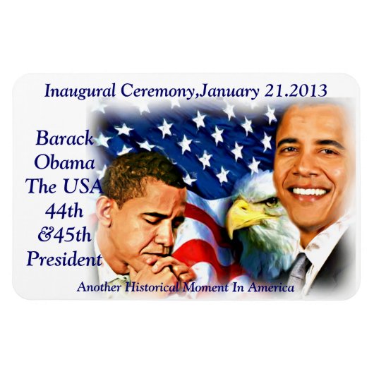 Inauguratie2013, Barack Obama_Premium Flexi magnee Magneet (Horizontaal)