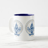 Inauguratie 2017 tweekleurige koffiemok (Voorkant links)