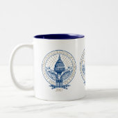 Inauguratie 2017 tweekleurige koffiemok (Links)