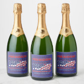 Inauguratie Donald Trump 2025 Sparkling Wijnetiket (Flessen)
