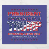 Inauguratie Donald Trump 2025 Sparkling Wijnetiket (Enkel label)
