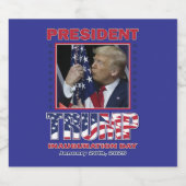 Inauguratie Donald Trump 2025 Sparkling Wijnetiket (Enkel label)