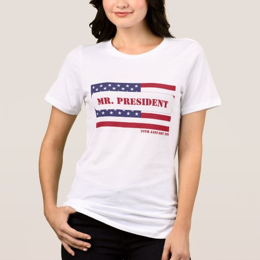 Inauguratie "Mr. President" Tri-Blend Shirt (Voorkant)
