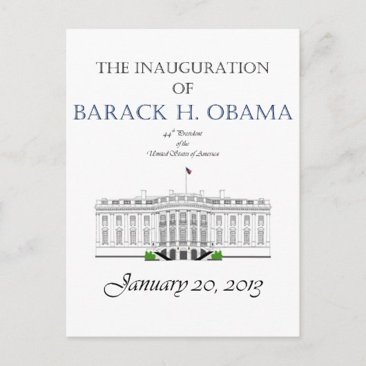 Inauguratie Obama 2013 Briefkaart (Voorkant)