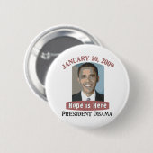 Inauguratie Obama Button (Voorkant /achterkant)