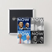 INAUGURATIE PRESIDENT VIERKANTE BUTTON 5,1 CM (Voorkant /achterkant)
