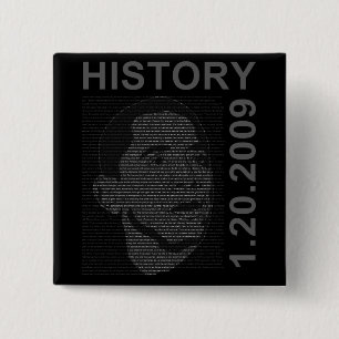 inauguratie toespraak met ingesloten afbeelding vierkante button 5,1 cm