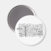 Inauguratie toespraak van Obama Tagcloud Magnet (Voorkant / Achterkant)